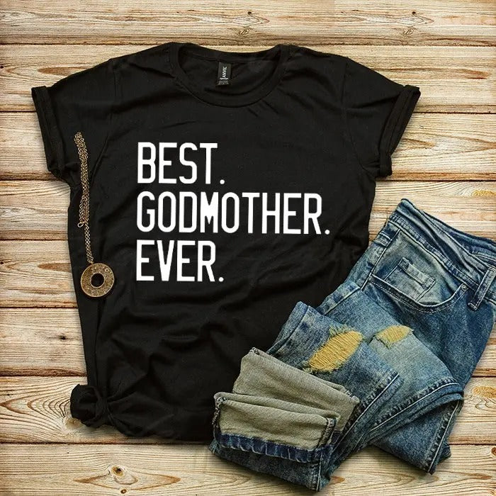 Best Godmother Ever Shirt God Mother T-shirts TK43GN Hoodie, Sweatshirt | PureTeeCo.com