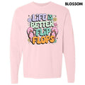 Better In Flip Flops Long Sleeve Comfort Colors T-Shirt 'NLB' Hoodie, Sweatshirt | PureTeeCo.com