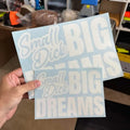 Big Dreams Decal Sticker T-Shirts, Hoodie, Sweatshirt | PureTeeCo.com