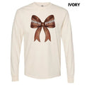 Big Football Bow Long Sleeve Comfort Colors T-Shirt 'NLB' Hoodie, Sweatshirt | PureTeeCo.com