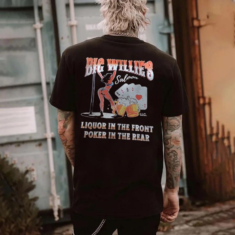Big Willie's Saloon Printed Men's T-shirt Hoodie, Sweatshirt | PureTeeCo.com