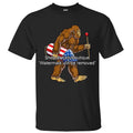 Bigfoot Fireworks 4th of July Sasquatch American Flag US T-Shirt, Independence Day Patriotic Front Sided Design Unisex...