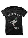 Birds Are Not Real Funny Drone If It Flies It Spies Conspiracy Theory Black T-Shirt Hoodie, Sweatshirt | PureTeeCo.com