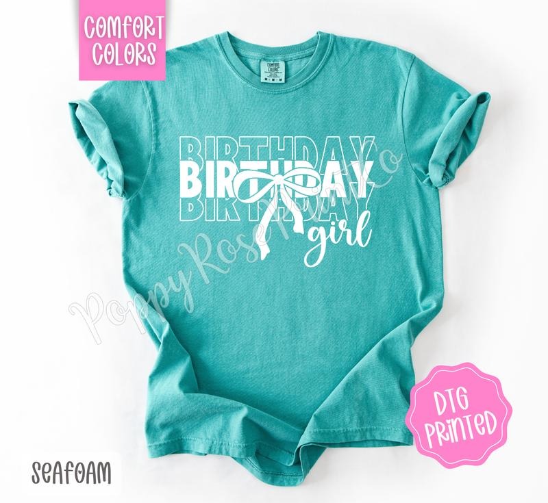 Birthday Girl Shirt Comfort Colors, Cute Women's Tee, Trendy Party Tshirt, Gift for Her Hoodie, Sweatshirt | PureTeeCo.com
