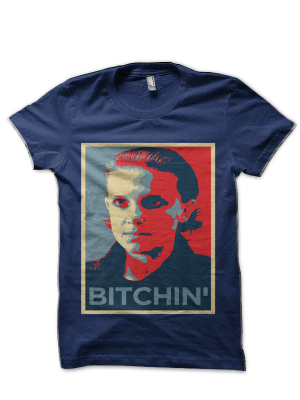 Bitchinâ€™ Navy Blue Half Sleeve T-Shirt Hoodie, Sweatshirt | PureTeeCo.com