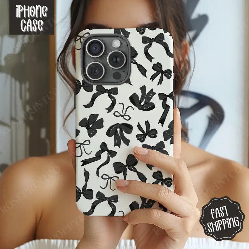 Black Bows Phone Case, Coquette Phone Case Mag Safe Compatible, Magnetic Tough Cases T-Shirts, Hoodie, Sweatshirt
