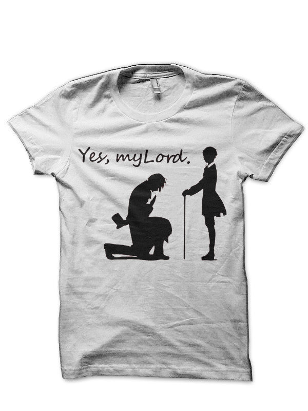 Black Butler â€“ Yes My Lord White T-Shirt Hoodie, Sweatshirt | PureTeeCo.com