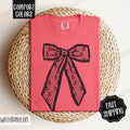 Black Lace Bow Shirt Comfort Colors, Women's Black Bow Tee, Cute Women's Tshirt Hoodie, Sweatshirt | PureTeeCo.com