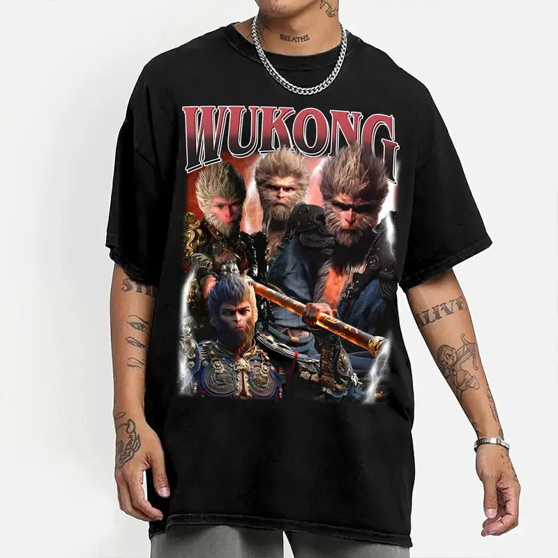 Black Myth Wukong Game Shirt  Vintage Tee Hoodie, Sweatshirt | PureTeeCo.com