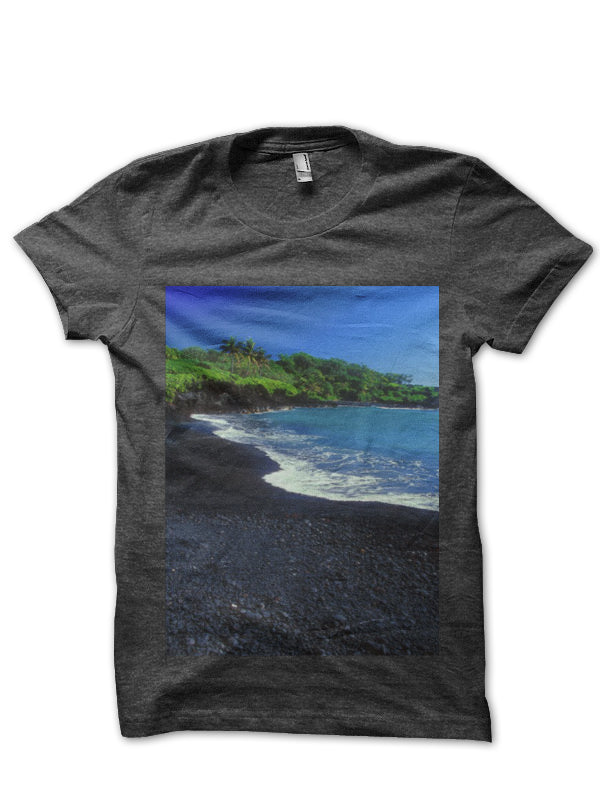 Black Sand Beach T-Shirt Style002 Hoodie, Sweatshirt | PureTeeCo.com