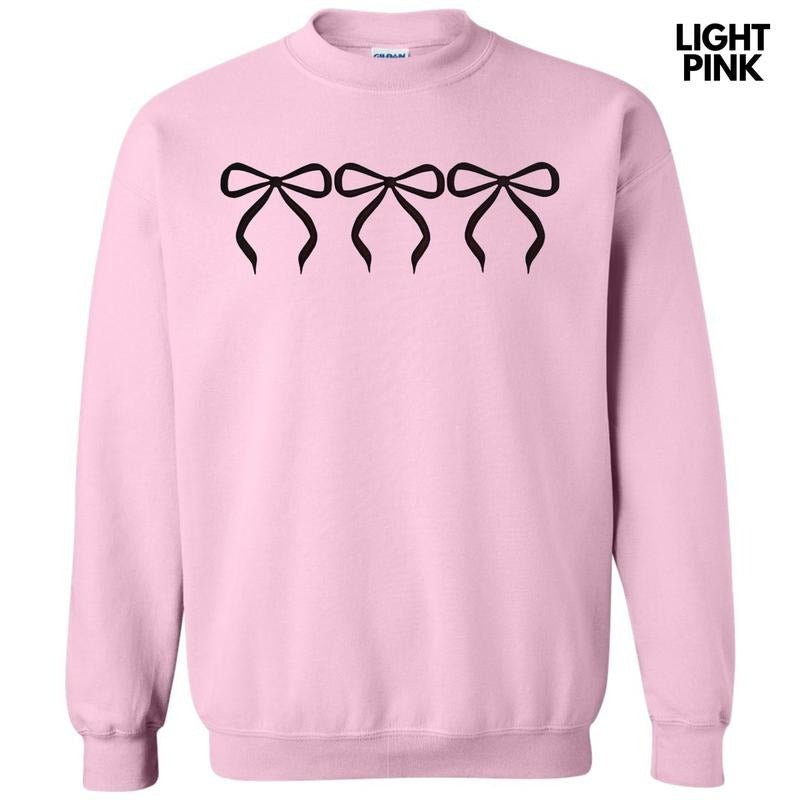 Black Triple Bows Puff Sweatshirt T-Shirts, Hoodie | PureTeeCo.com
