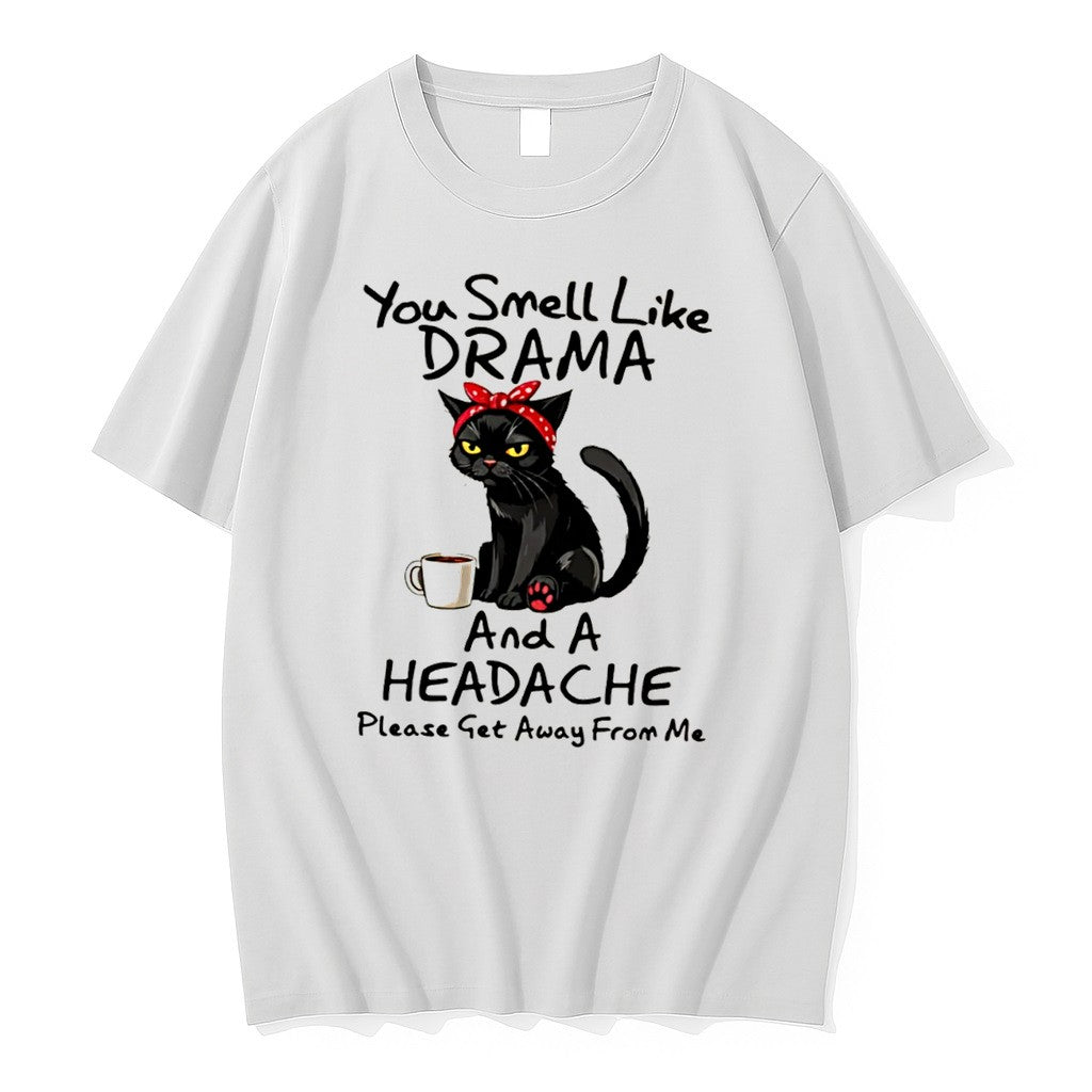 Black Cat You Smell Like Drama Sarcastic Coffee Tee Tshirts Sweater Hoodie Jpg