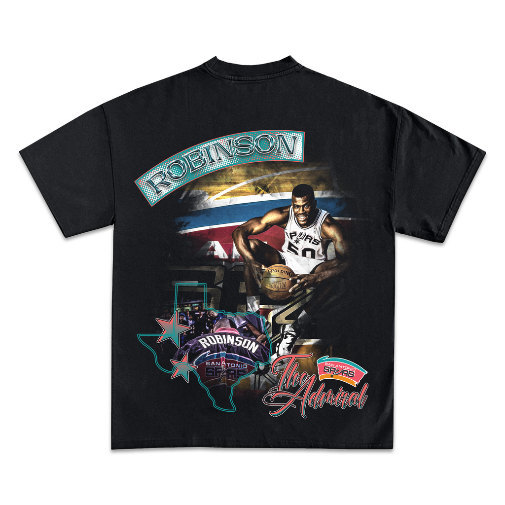 David Robinson San Antonio Spurs Vintage T-Shirt Hoodie, Sweatshirt | PureTeeCo.com (Image 2)
