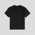 Classic Oversized Skull Tee - Black/Black, Ribbed Crew Neck Collar, 100% Cotton, Summer T-Shirt Gym Menswear Hoodie,...