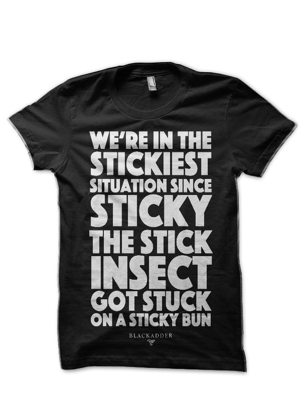 Blackadder Quote Black T-Shirt Hoodie, Sweatshirt | PureTeeCo.com