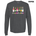 Blame The Champagne Long Sleeve Comfort Colors T-Shirt 'NLB' Hoodie, Sweatshirt | PureTeeCo.com
