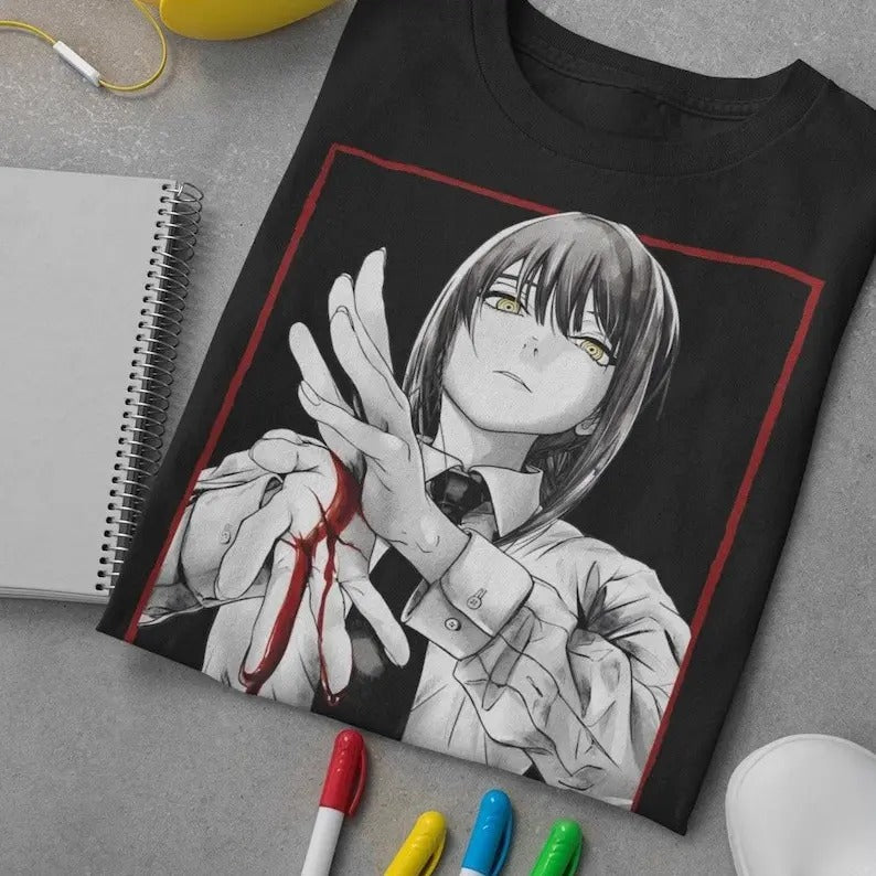 Bloody Hands Unisex Graphic Tee, Otaku Ropa Shirt, Edgy Goth Tshirt, Kawaii Girl Tee, Punk Shirt, Anime Shirt Hoodie,...
