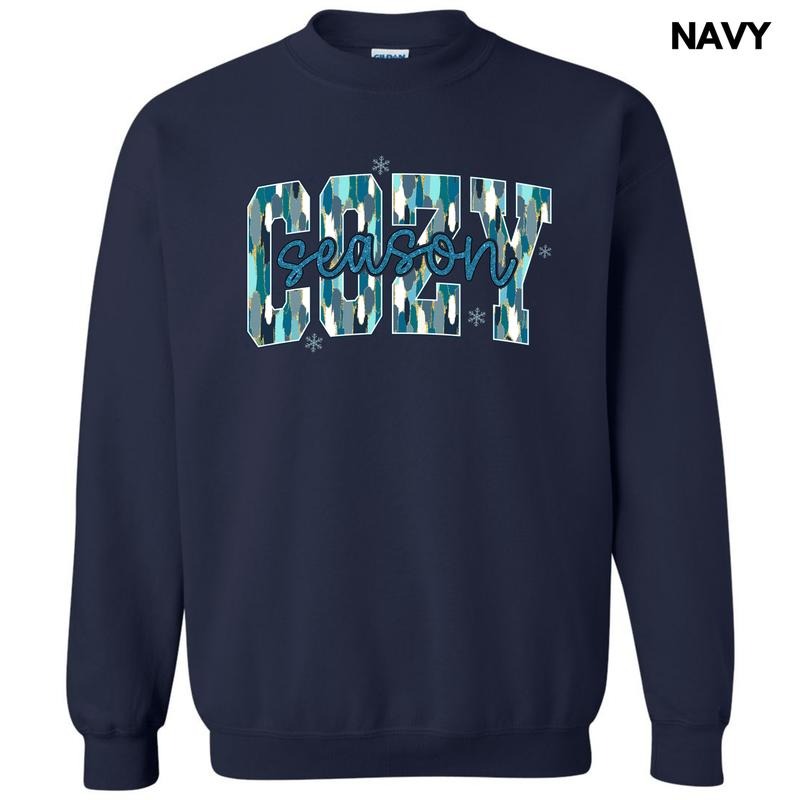 Blue Cozy Season Sweatshirt 'NLB' T-Shirts, Hoodie | PureTeeCo.com