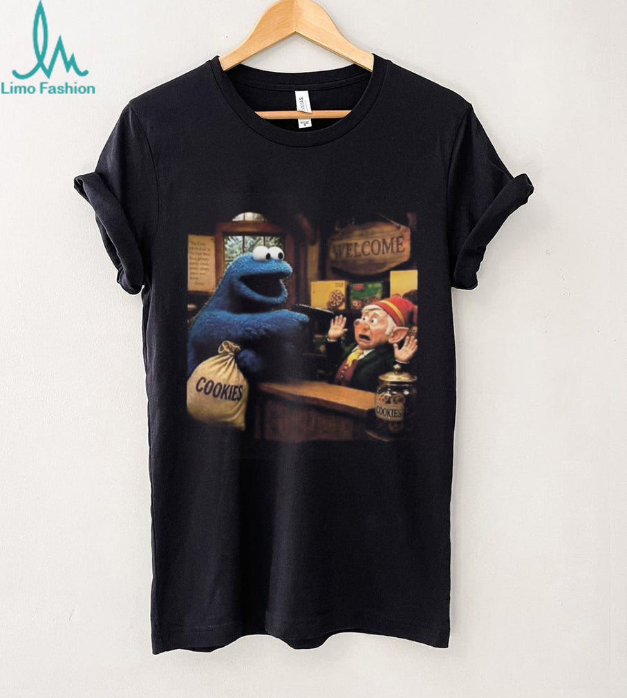 Blue Monster Cookie Bakery Shop Funny Graphic Shirt