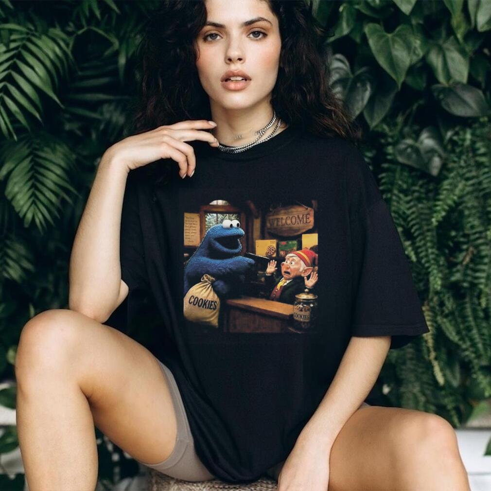 Blue Monster Cookie Bakery Shop Funny Graphic Shirt