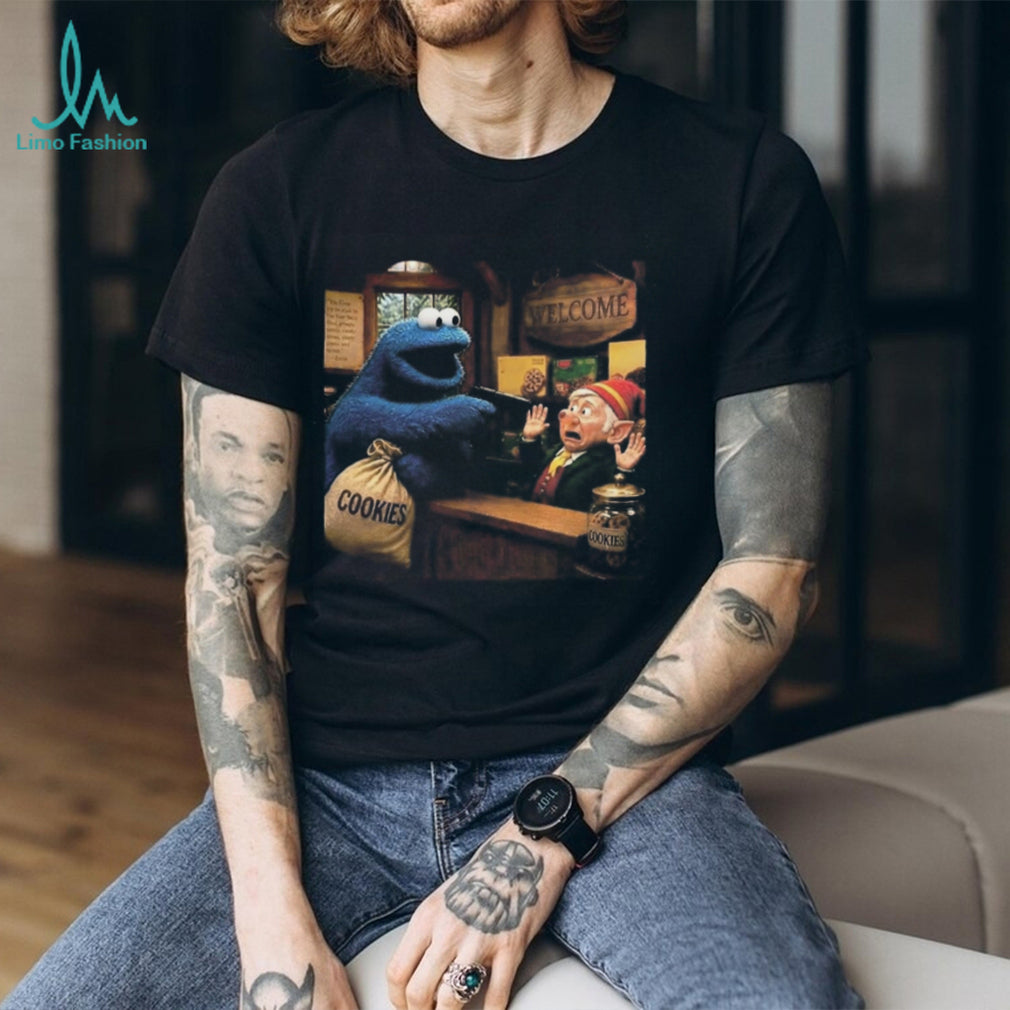 Blue Monster Cookie Bakery Shop Funny Graphic Shirt