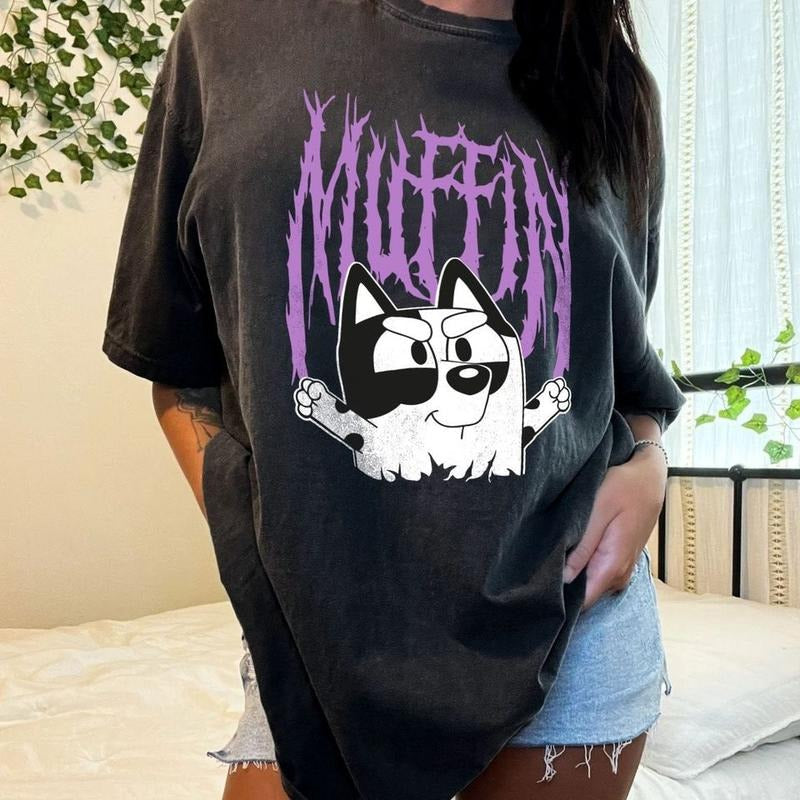 Blue Muffin Shirt, Muffin Bingo Shirt Dog Cartoon  T-shirt, sweater and Hoodie Sweatshirt | PureTeeCo.com