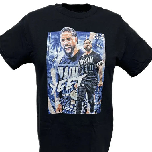 Jey Uso Main Event Yeet Poster Unisex T-Shirt, Joshua Samuel Fatu Poster Shirt, The Uso WWE Professional Wrestler Fan Gift For Men Women Unisex Tee, Crew Neck SweatShirt, Hoodie, 100% Cotton, Black/White/Red/Navy/Blue, S-5XL
