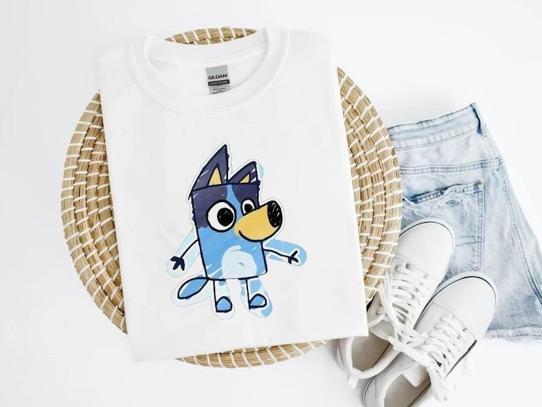 Bluey Classic Shirt, Bluey Minimalist Shirt, Bluey Bingo Funny Cute, Bluey Bingo Family Retro Shirt, Fatherr's day Gfft,...