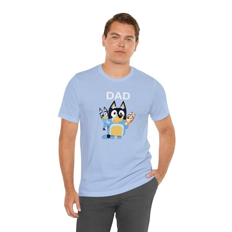 Bluey Dad TShirt, Bluey Dad Tee, Custom Bluey Shirt, Bandit Shirt Hoodie, Sweatshirt | PureTeeCo.com