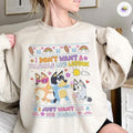 Bluey I Just Want An Ice Cream Xmas Sweatshirt, Bluey Xmas Holliday Ugly Shirt, Bluey The Heeler Dancing On Ice Cream,...