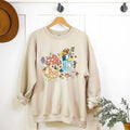 Bluey Mushroom Shirt, Bluey Mom Sweatshirt, Bluey and Bingo Crewneck Sweatshirt, Bluey Couple Sweatshirt, Bluey Mushroom...