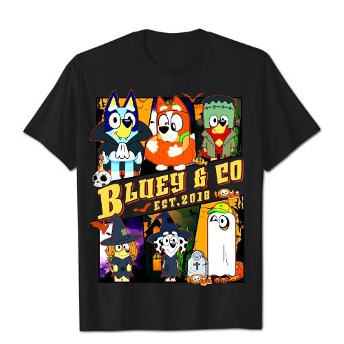Bluey co Halloween Unisex T-Shirt, Halloween Unisex T-Shirt, Halloween Gifts, Gift For Fan, Gift For Her, Gift For Him...