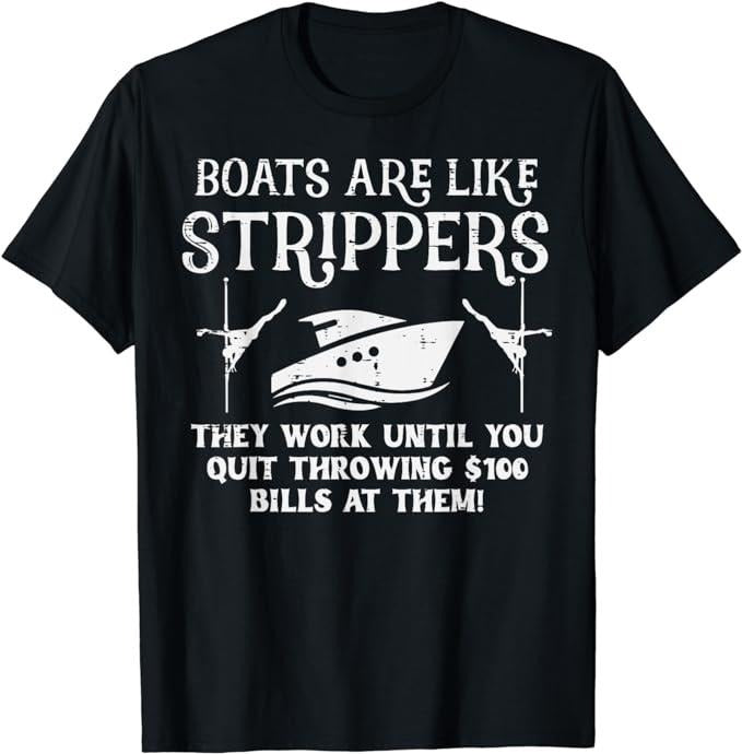 Boats Are Like Work Until Funny Captain Yacht Owner Ship Men T-Shirt Top Casual Cotton Hoodie, Sweatshirt | PureTeeCo.com