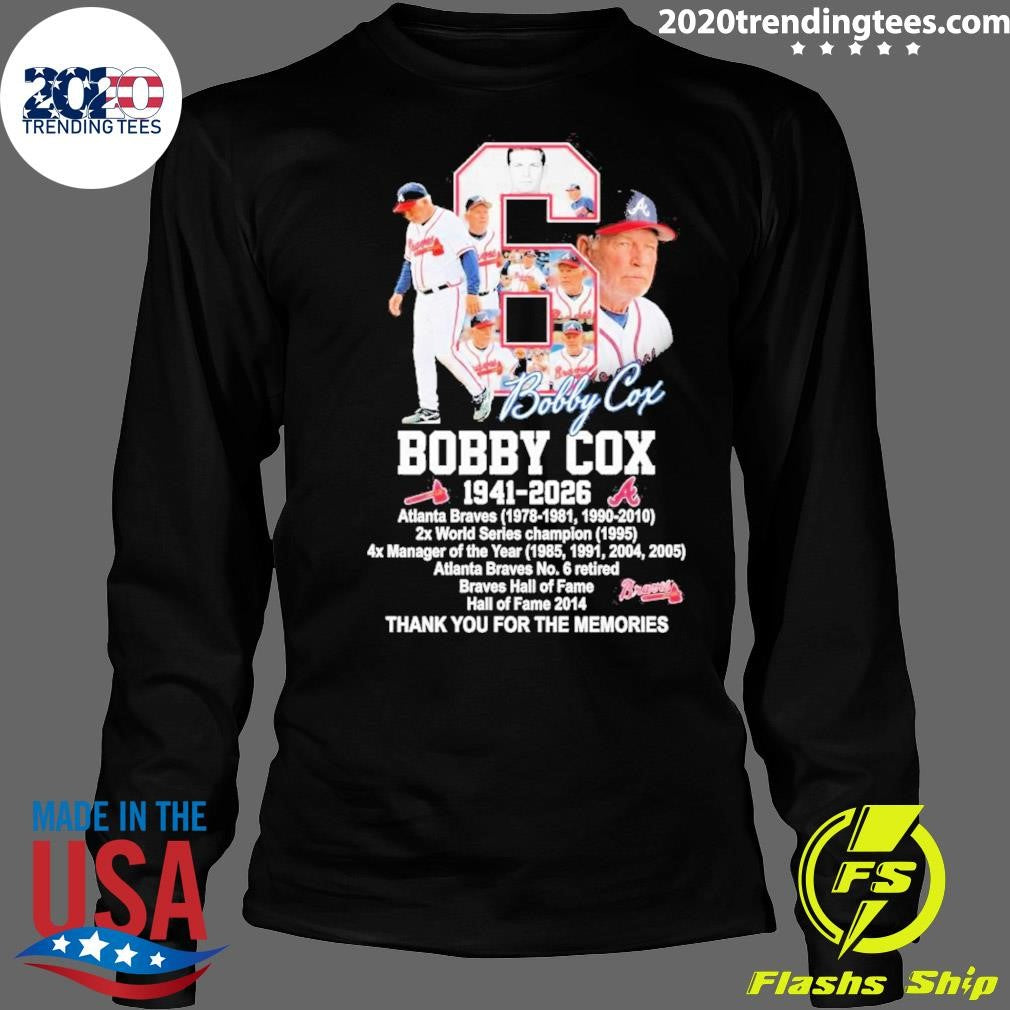 Bobby Cox Atlanta Braves 1941 2026 Thank You For The Memories Shirt