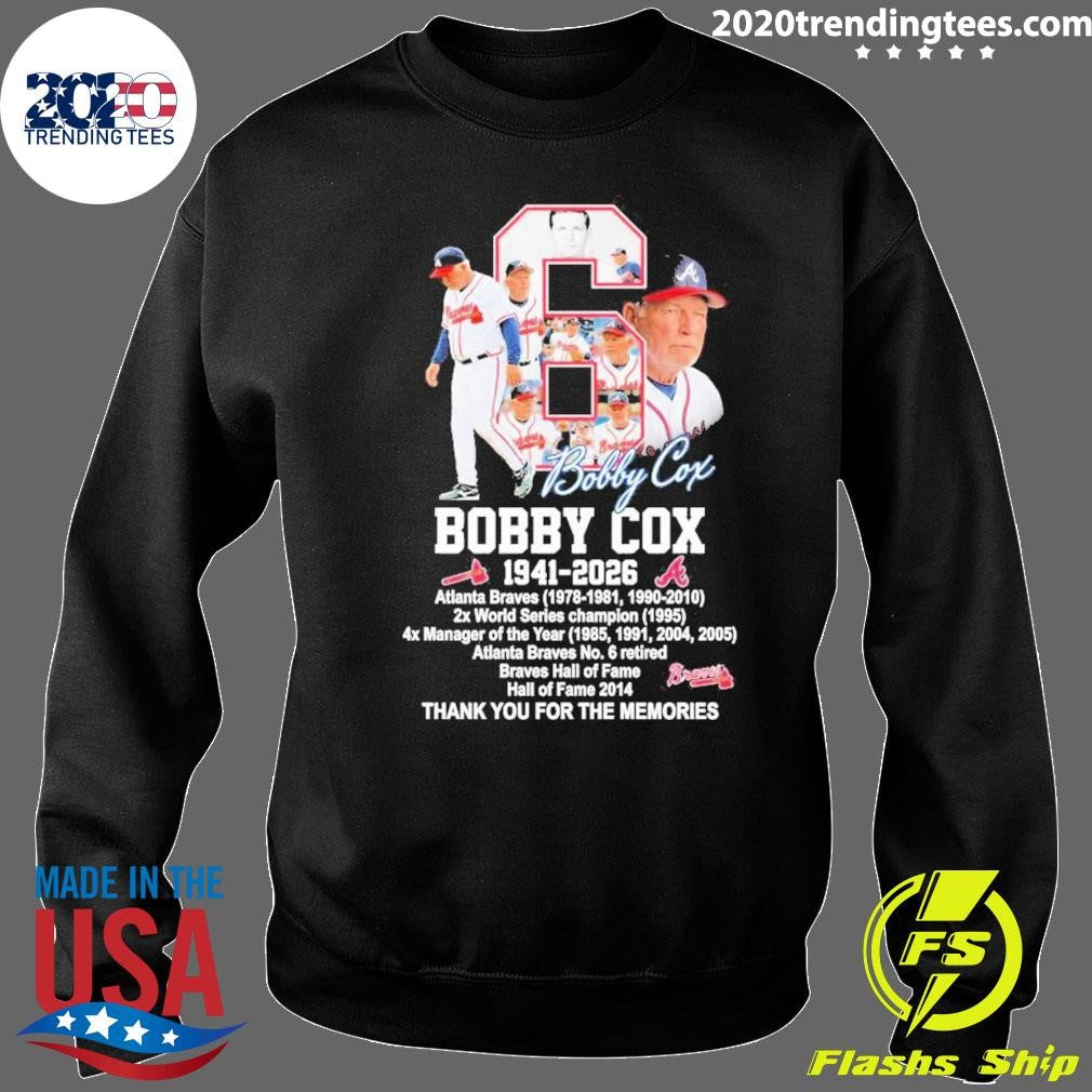 Bobby Cox Atlanta Braves 1941 2026 Thank You For The Memories Shirt