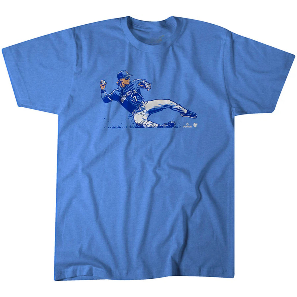 Bobby Witt Jr. Superstar Pose Kansas City Baseball Adult Unisex Tee Hoodie, Sweatshirt | PureTeeCo.com (Image 1)