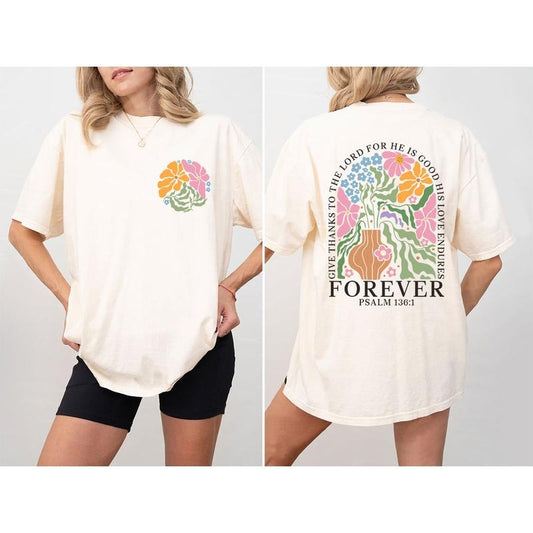 Boho Christian Shirt Women, Jesus Apparel Vintage Floral T Shirt, Comfort Shirt Flower Graphic Tee, Retro Flower Faith, Aesthetic Christian Shirt For Her, Jesus T-Shirt, Oversized Graphic Tee, Jesus Lover Tee, Faith Shirt, Gift For Jesus Lover Casual Top