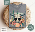 Boho Floral Skull Shirt Gildan, Desert Cow Floral Tshirt, Western Shirtsstyle{n002}2 Hoodie, Sweatshirt | PureTeeCo.com