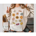Boho Flower Sweatshirt Unisex Wildflower Shirt Women Floral Minimalist Sweater Flower Print Sweatshirt Women Gift...