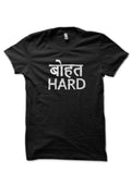 Bohot Hard Hinglish Print Black T-Shirt Hoodie, Sweatshirt | PureTeeCo.com
