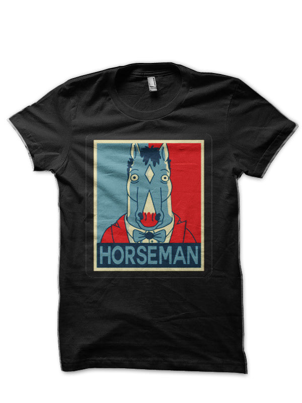 Horseman Obey Black Half Sleeve T-Shirt Hoodie, Sweatshirt | PureTeeCo.com