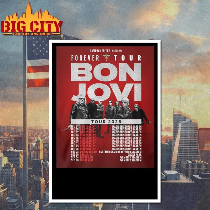 Bon Jovi Forever Tour 2026 Poster Shirt
