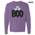 Boo & Ghost FAKE Glitter Long Sleeve Comfort Colors T-Shirt 'NLB' Hoodie, Sweatshirt | PureTeeCo.com