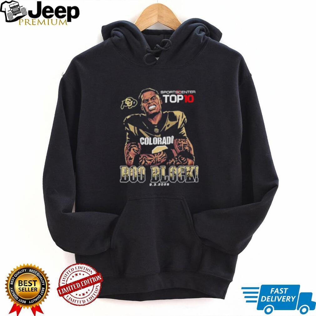 Boo Carter Boo Block Colorado Buffaloes Sportscenter Top 10 shirt