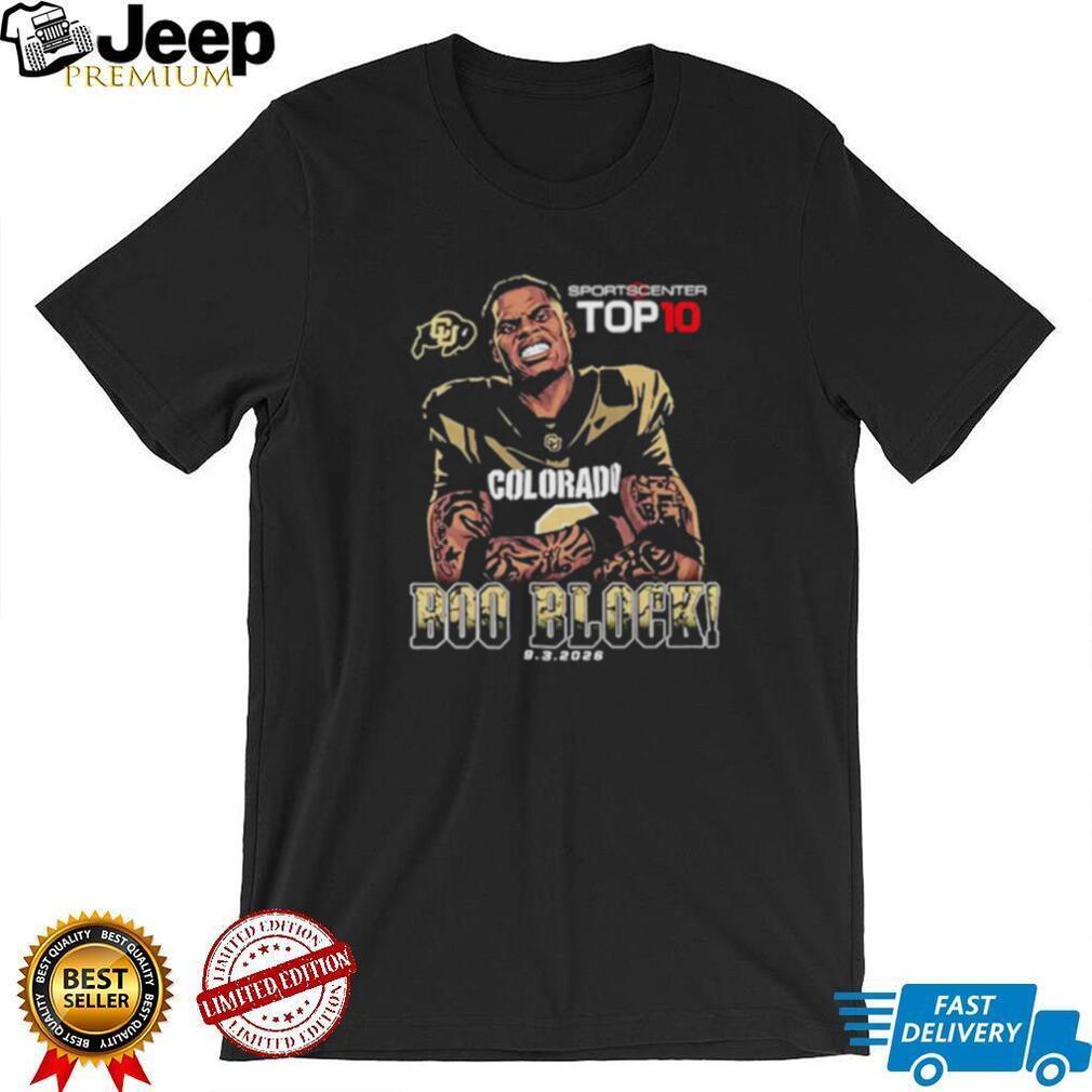Boo Carter Boo Block Colorado Buffaloes Sportscenter Top 10 shirt