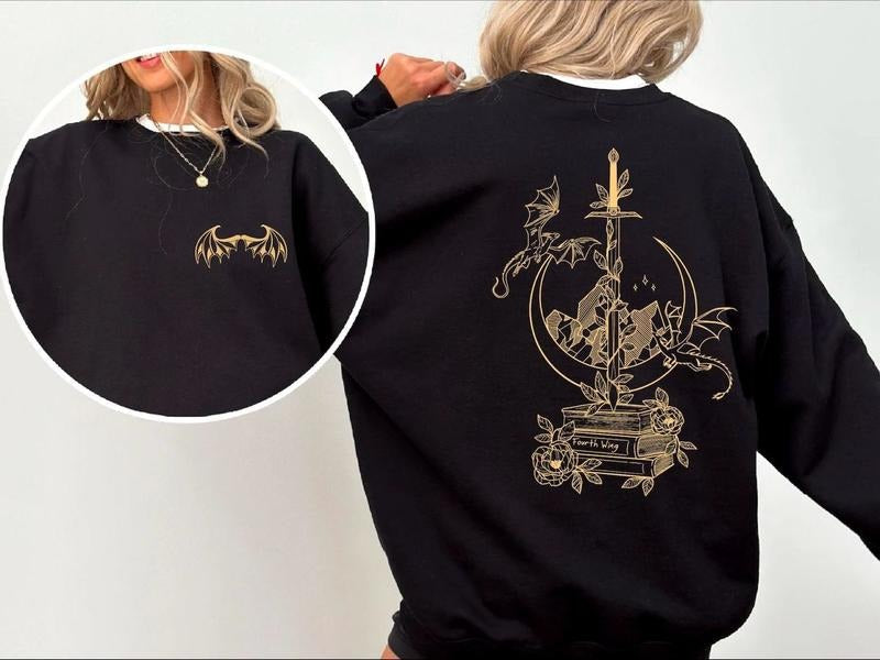 Book Dragon Sweatshirt, Fantasy Books Hoodie, Dragon Bookish Shirt, Reading Lover Sweatshirt, Gift For Bookworms, Fourth...