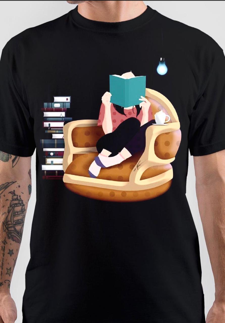 Book Lover Black T-Shirt Hoodie, Sweatshirt | PureTeeCo.com