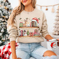 Bookish Christmas Sweatshirt, Book Lover Holiday Shirt, Cozy Bookworm Christmas Sweater, Reading Christmas Hoodie,...