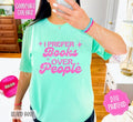 Books Over People Shirt Comfort Colors, Trendy Graphic Women's Tee, Gift for Book Lovers Hoodie, Sweatshirt | PureTeeCo.com