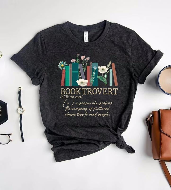 Booktrovert T-shirt, Definition Shirts, Nerd Tshirt, Bookish Shirts, Teacher Tshirt, Librarian Shirt, Book Nerd...